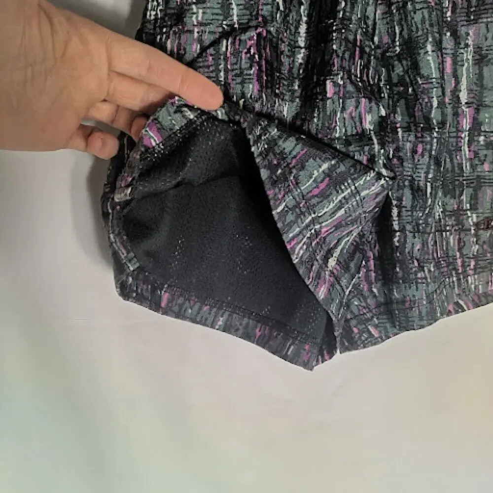 CHAMPION Vintage 90s/00s Retro Cybercore Techno Matrix Print Swim Trunks S